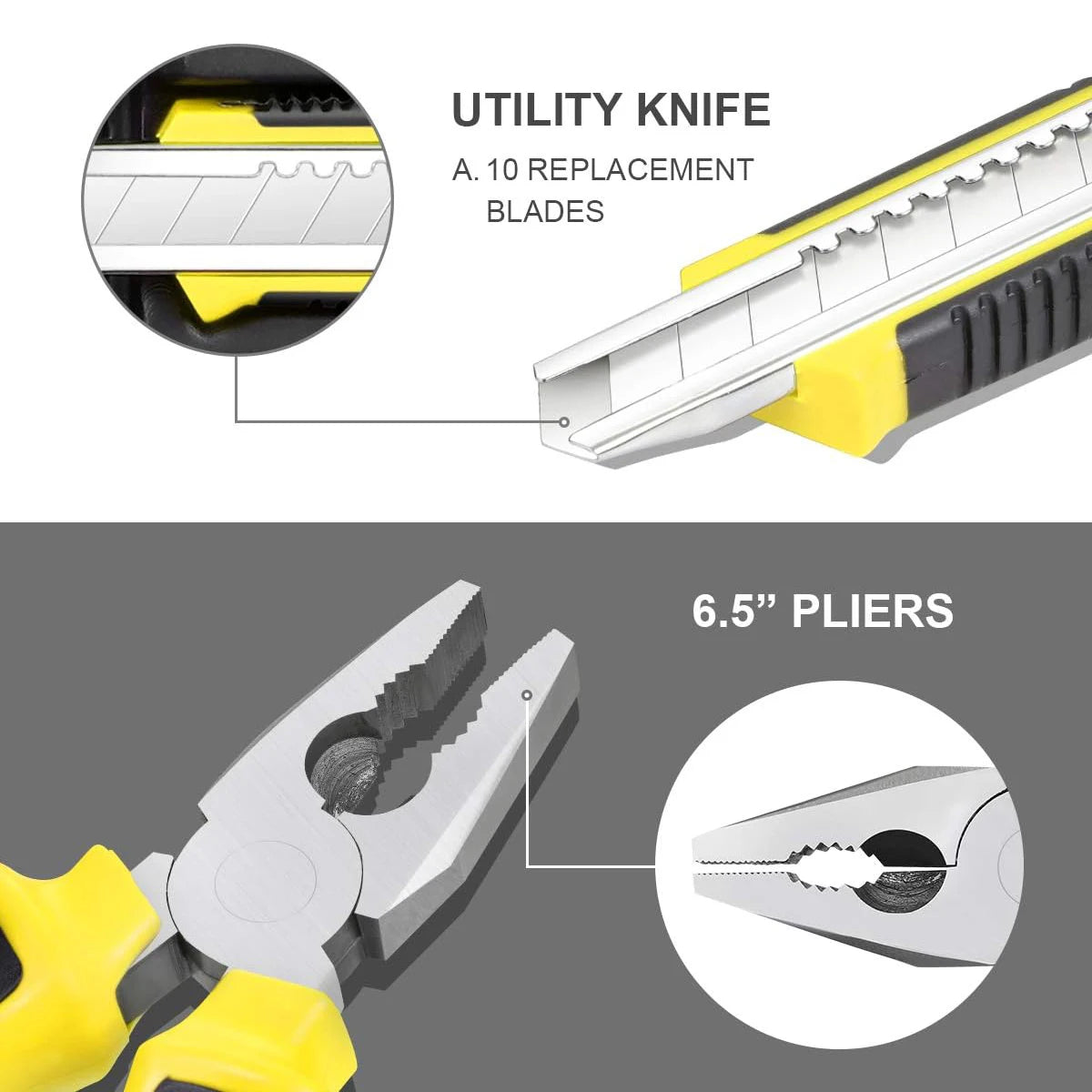 8/9/12/13Piece Tools Set General House hold Hand Tool Kit