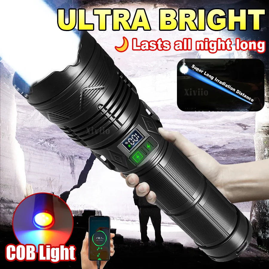 USB Rechargeable Tactical Torch Light With Ultra Bright Long Range Zoom