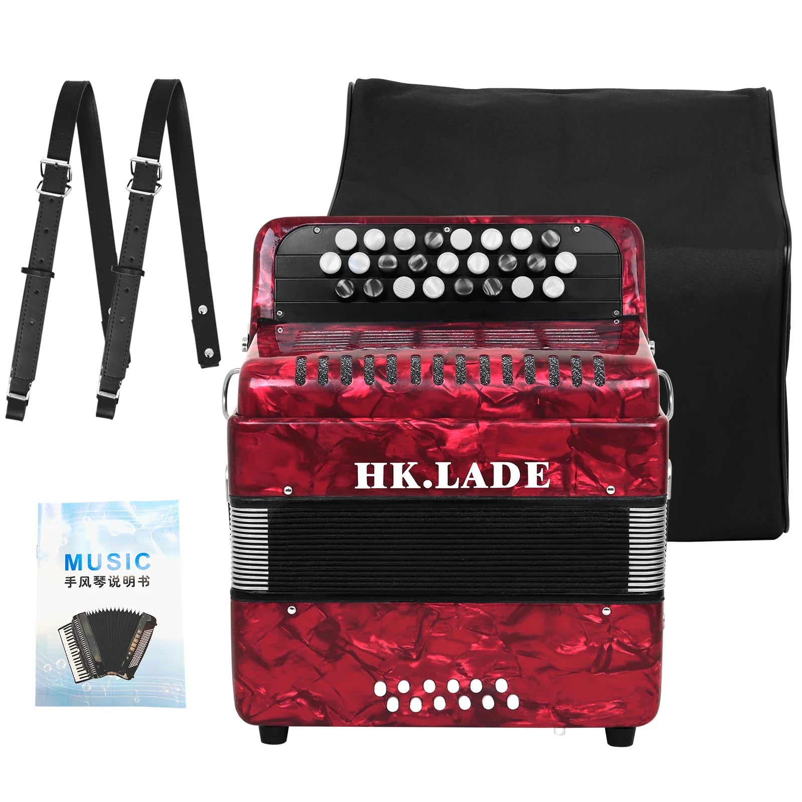 HK-LADE Accordion 25 Keys 12 Bass Bayang