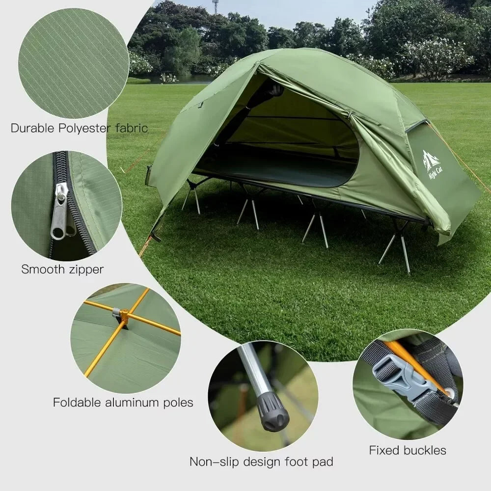 Night Cat Camping Cot Tent Waterproof 1-Person Off-Ground
