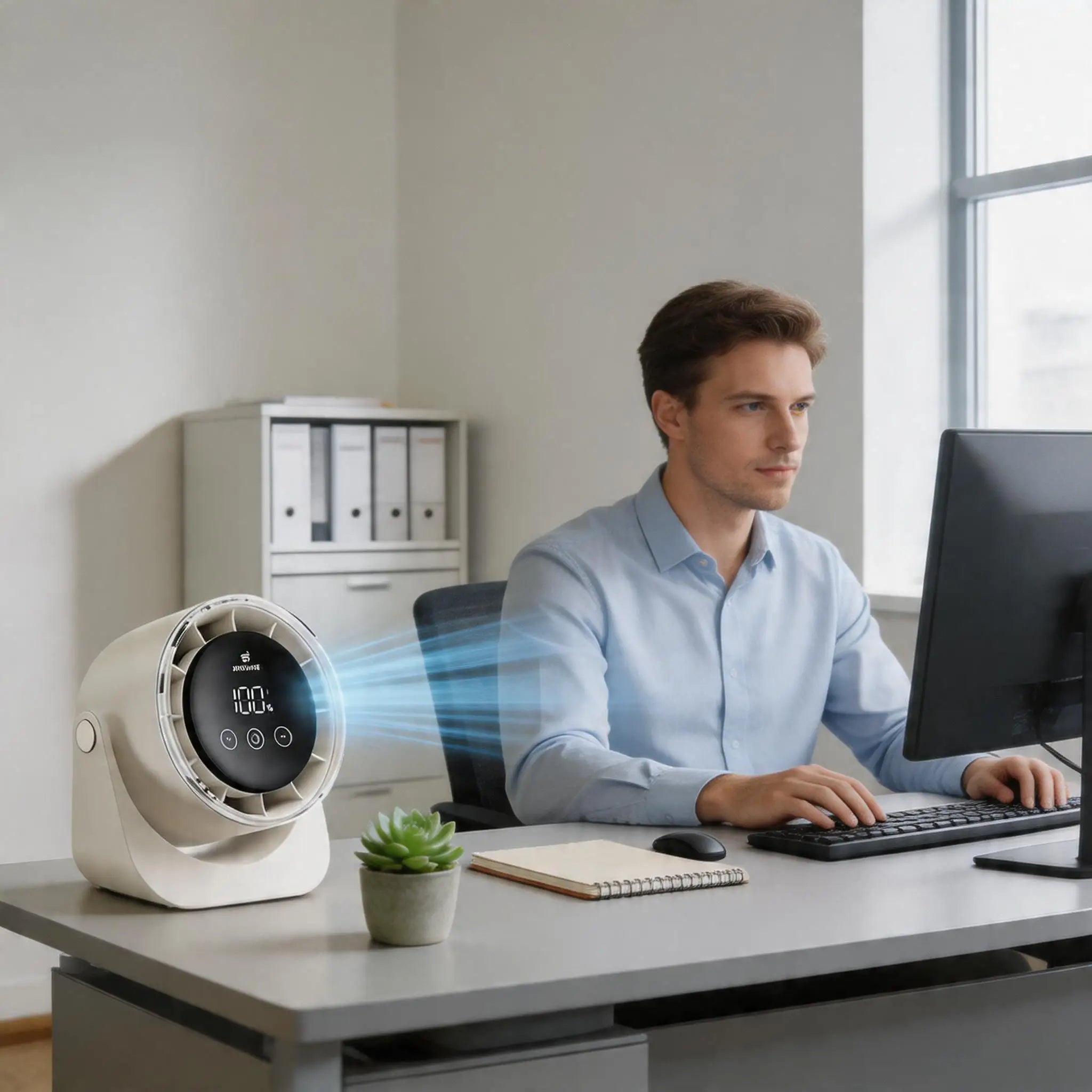 Desk Fan with Digital Display