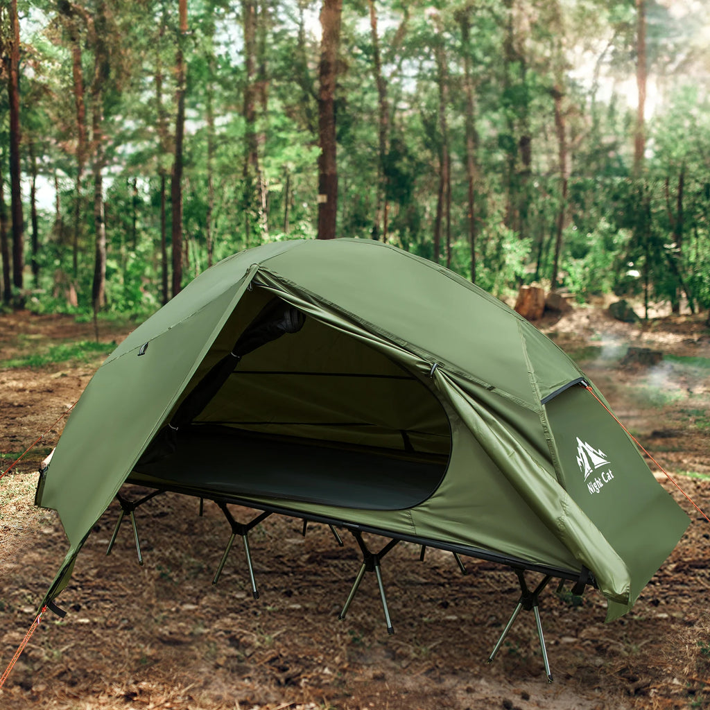 Night Cat Camping Cot Tent Waterproof 1-Person Off-Ground