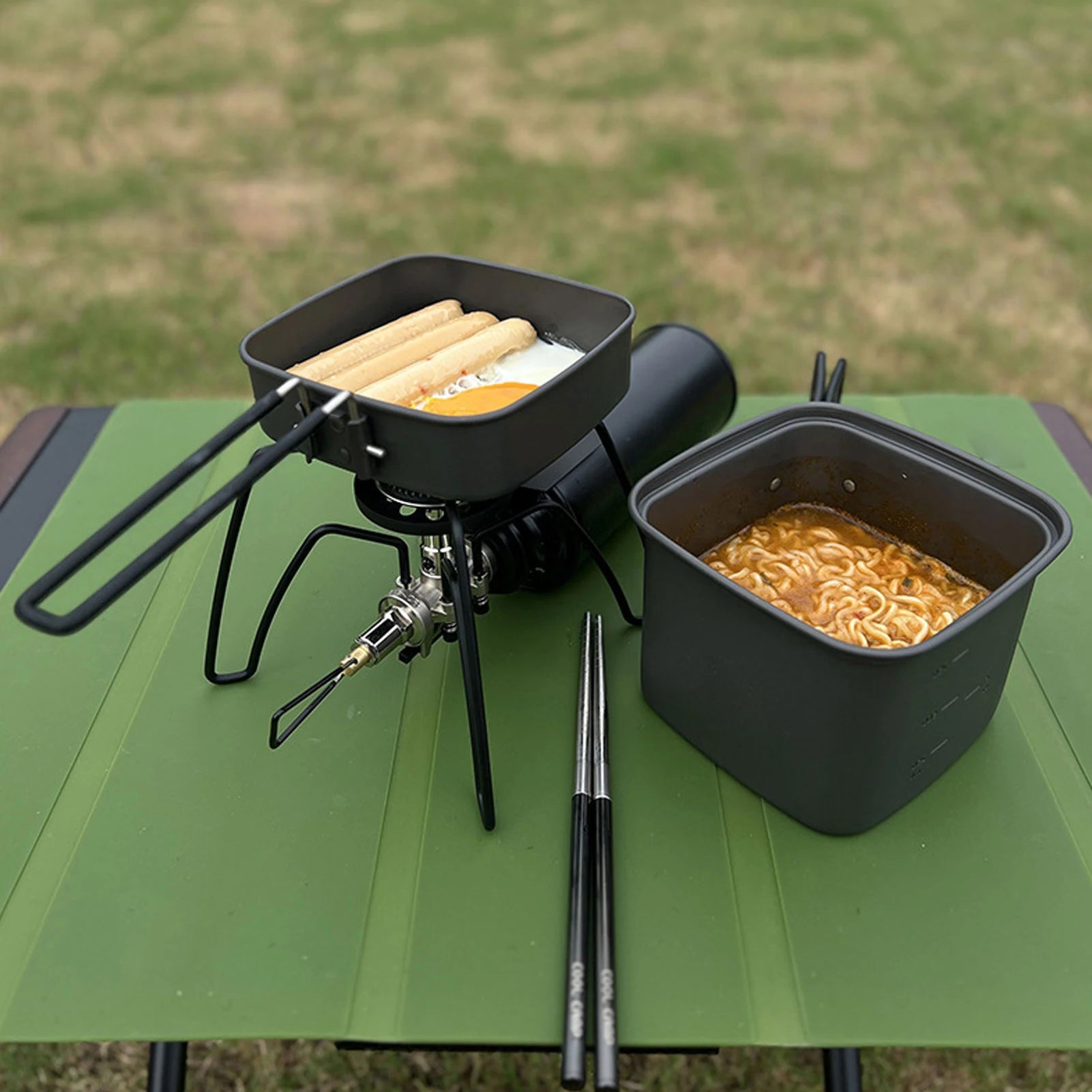 Camping Pots Foldable Outdoor Camping Cookwares Set